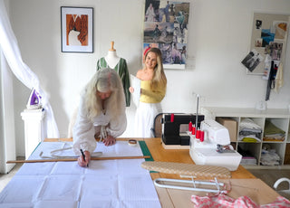 sewing studio with mother and daughter team from swim style patterns