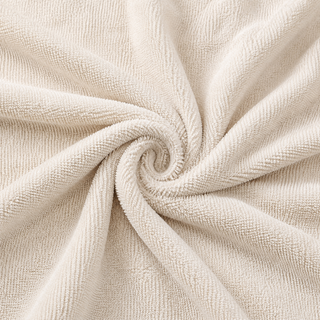 White terry cloth fabric
