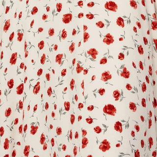 Reformation Floral Off-White Non-Stretch Viscose Georgette DS23690