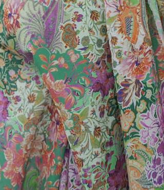 Yardblox Exclusive Zimmermann Floral Multi Color Non-Stretch Linen Tencel™ / Lyocell Blended Plain Woven DS01510