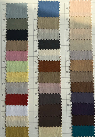 Solid Crinkled DWR Nylon Taslan RT01502- 108 Colors Available