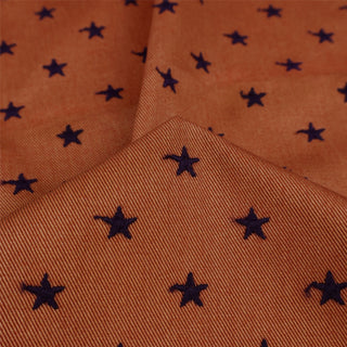 Yardblox Exclusive Made in Japan HOKKOH Stars Multi Color Non-Stretch Embroidery Cotton Bull Denim Twill DS21522