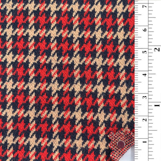 Premium Houndstooth Stretch Cotton Nylon Blended Jacquard A002345