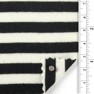 Stripes Stretch Merino Wool Polyester Rib 1x1 A1155W1