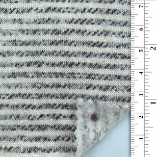 Premium Stripes Stretch Back Brushed Hemp Organic Cotton Blended Fleece A201306