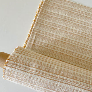 Made In France Premium Quality Stripes Multi Color Non-Stretch Washed / Softened Cotton Organic Linen Blended Slub DS00698