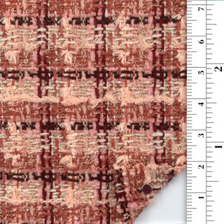 Plaid/Checkered Polyester Acrylic Blended Tweed B004312