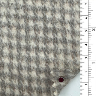 Premium Houndstooth Wool Polyester Blended Double Faced Melton B006315