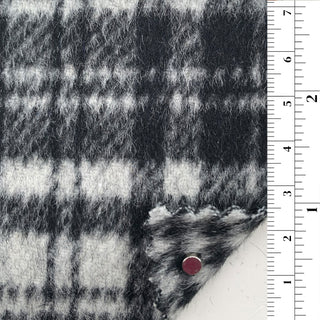 Premium Tartan Wool Polyester Blended Double Faced Melton B006319