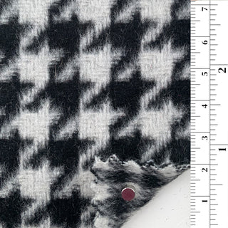 Premium Houndstooth Wool Polyester Blended Double Faced Melton B006324