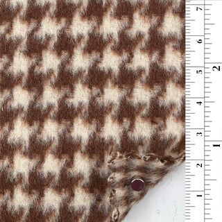 Premium Houndstooth Wool Polyester Blended Double Faced Melton B006325