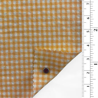 Gingham Crinkled Polyester Cotton Blended Seersucker B010319