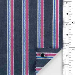 Stripes Stretch Cotton Nylon Blended Poplin B010351