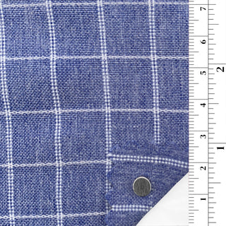 Windowpane Cotton Polyester Blended Chambray/Oxford B013313