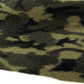 Yardblox Exclusive Japanese Fashion Designer Camouflage Green Stretch Wool Polyester Blended Knit Coating / Jacketing B017597
