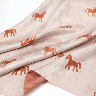 Japanese Luxury Designer Animal Pink Non-Stretch Viscose Jacquard Satin B017599