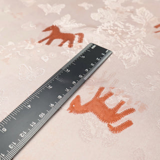 Japanese Luxury Designer Animal Pink Non-Stretch Viscose Jacquard Satin B017599