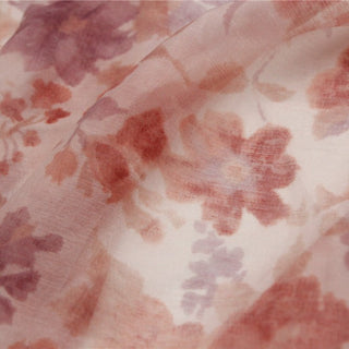 Japanese Fashion Designer Floral Red Non-Stretch Linen Tencel™ / Lyocell Blended Plain Woven B017609