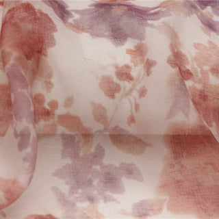 Japanese Fashion Designer Floral Red Non-Stretch Linen Tencel™ / Lyocell Blended Plain Woven B017609