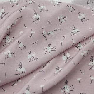 Japanese Fashion Designer Floral Purple Non-Stretch Tencel™ / Lyocell Cotton Blended Plain Woven B017612