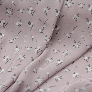 Japanese Fashion Designer Floral Purple Non-Stretch Tencel™ / Lyocell Cotton Blended Plain Woven B017612