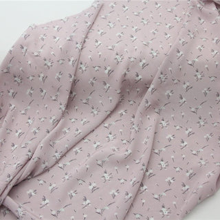 Japanese Fashion Designer Floral Purple Non-Stretch Tencel™ / Lyocell Cotton Blended Plain Woven B017612