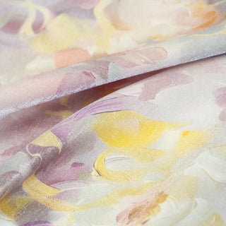 Japanese Fashion Designer Floral Purple Non-Stretch Sheen Linen Tencel™ / Lyocell Blended Plain Woven B017620