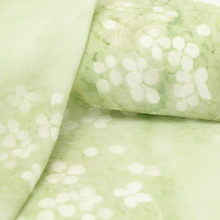 Japanese Fashion Designer Floral Green Non-Stretch Linen Tencel™ / Lyocell Blended Plain Woven B017625