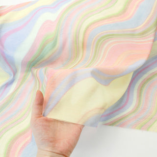 Japanese Fashion Designer Abstract Multi Color Non-Stretch Linen Tencel™ / Lyocell Blended Plain Woven B017627