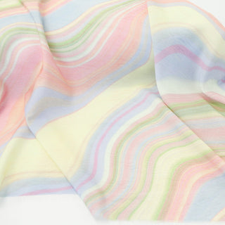 Japanese Fashion Designer Abstract Multi Color Non-Stretch Linen Tencel™ / Lyocell Blended Plain Woven B017627