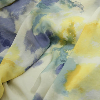 Japanese Fashion Designer Abstract Multi Color Non-Stretch Linen Tencel™ / Lyocell Blended Plain Woven B017632