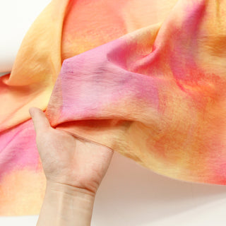 Japanese Fashion Designer Abstract Multi Color Non-Stretch Linen Tencel™ / Lyocell Blended Plain Woven B017635