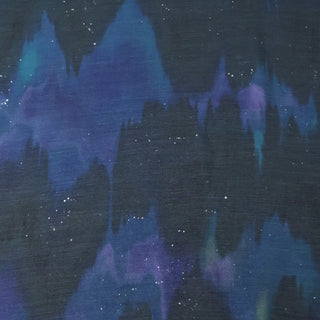 Japanese Fashion Designer Abstract Blue Non-Stretch Linen Tencel™ / Lyocell Blended Plain Woven B017638