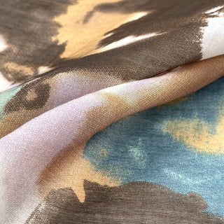 Japanese Fashion Designer Tie Dye Multi Color Non-Stretch Linen Tencel™ / Lyocell Blended Plain Woven B017641