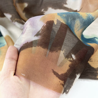 Japanese Fashion Designer Tie Dye Multi Color Non-Stretch Linen Tencel™ / Lyocell Blended Plain Woven B017641