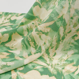 Japanese Fashion Designer Botanical Green Non-Stretch Linen Tencel™ / Lyocell Blended Plain Woven B017643