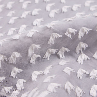 Japanese Fashion Designer Solid White Non-Stretch Fringe Linen Tencel™ / Lyocell Blended Plain Woven B017644