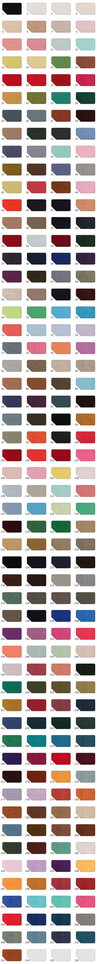 Solid Linen Cotton Plain Woven Woven B023606 - 216 Colors Available