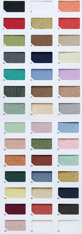 Solid Crinkled Cotton Linen Crepon B023607 - 40 Colors Available