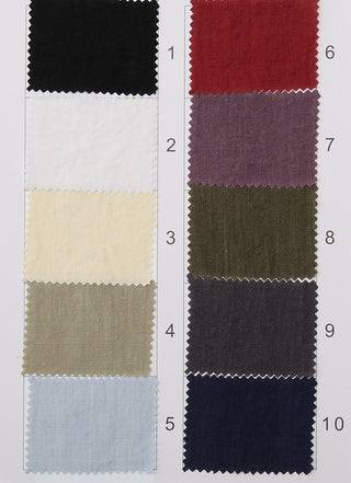 Solid Sand Washed Hemp Linen Plain Woven Woven B023609 - 10 Colors Available