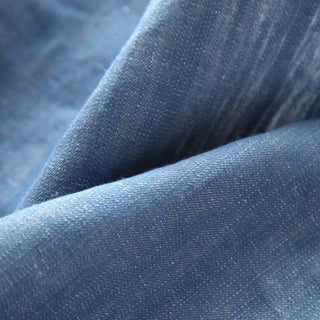 Solid Linen Cotton Denim Twill B023623 - 4 Colors Available