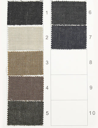 Solid Linen Wool Denim Twill B023624 - 7 Colors Available