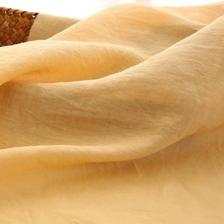 Solid Sand Washed Ramie Plain Woven Woven B023647 - 50 Colors Available