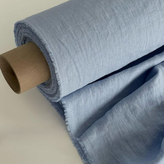 Made In France Premium Quality Solid Multi Color Non-Stretch Washed / Softened Organic Linen Plain Woven DS00514 -180/220 GSM