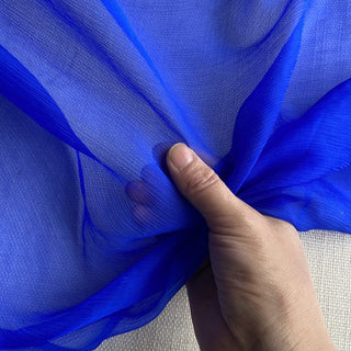 Yardblox Exclusive Luxury Silk Collection Solid Multi Color Non-Stretch Crinkled Mulberry Silk Georgette DS26502 -5 Momme