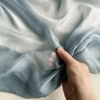 Yardblox Exclusive Luxury Silk Collection Solid Multi Color Non-Stretch Crinkled Mulberry Silk Georgette DS26502 -5 Momme