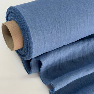 Made In France Premium Quality Solid Multi Color Non-Stretch Washed / Softened Organic Linen Plain Woven DS00514 -180/220 GSM