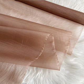 Yardblox Exclusive Luxury Silk Collection Solid Multi Color Non-Stretch Mulberry Silk Organza DS26504 -8 Momme