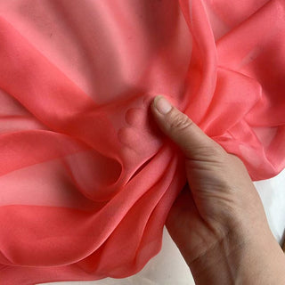 Yardblox Exclusive Luxury Silk Collection Solid Multi Color Non-Stretch Mulberry Silk Chiffon DS26503 -6 Momme