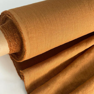 Made In France Premium Quality Solid Multi Color Non-Stretch Washed / Softened Organic Linen Plain Woven DS00509 -180/220 GSM